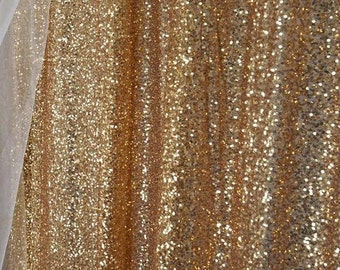 SALE 10 ft x 20 ft Sequin Gold Backdrop  Photo Prop Curtain