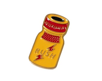 Rush Poppers Enamel Pin – Iconic Metal Pin | Statement Accessory for Jacket, Bag Cap | Gift for Fans & Collectors