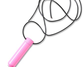 Aroma Oil Inhaler Single Stainless Steel - Pink Accent