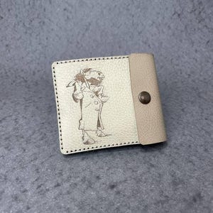 Unique handmade leather wallet with funny horse print, Gift for her, gift for him, birthday present