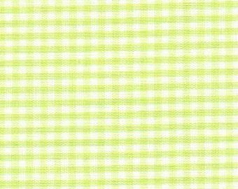 Fabric Finders Chartreuse Green Gingham Fabric - Gingham Fabric - Cotton Fabric By the Yard - Green Gingham Cotton Fabric - Face Mask Fabric