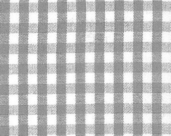 Fabric Finders Grey Gingham Fabric - Gingham Fabric - Cotton Fabric By the Yard - Gray Gingham Cotton Fabric - Gray Check Fabric