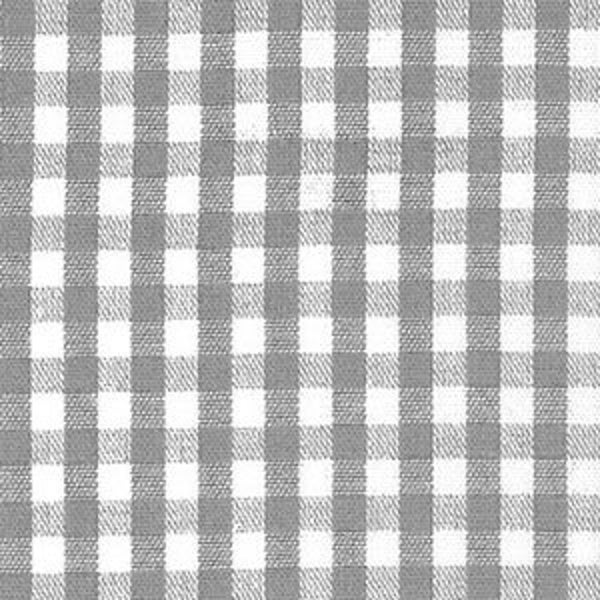 Fabric Finders Grey Gingham Fabric - Gingham Fabric - Cotton Fabric By the Yard - Gray Gingham Cotton Fabric - Gray Check Fabric