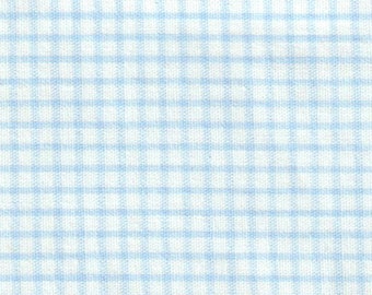 Blue Window Pane Fabric - Fabric Finders Window Pane Fabric - 100% Cotton Fabric - 60" wide Cotton Quilting Fabric - Fabric Finders Inc