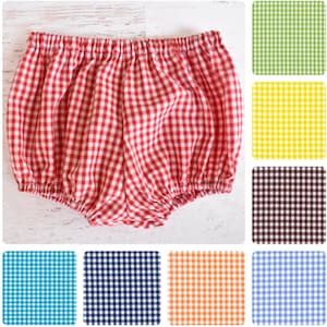 READY TO SHIP Diaper Cover - Gingham Diaper Cover - Baby Bloomers - Seersucker Bloomers - Unisex Bloomers - Baby Boy Outfit - Baby Shower