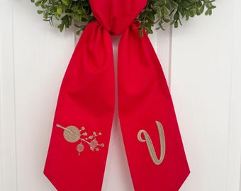 Chinese New Year Wreath Sash - Customized Wreath Sash - Custom Door Decor - Wreath Sash - Personalized Gift - Chinese New Year Decor