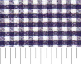 Fabric Finders Navy Gingham Fabric - Gingham Fabric - Cotton Fabric By the Yard - Navy Blue Gingham Cotton Fabric - Face Mask Fabric