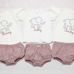 Elephant Diaper Cover Set - Elephant Outfit - Baby Boy Diaper Cover - Baby GirlOutfit - Vintage Elephant