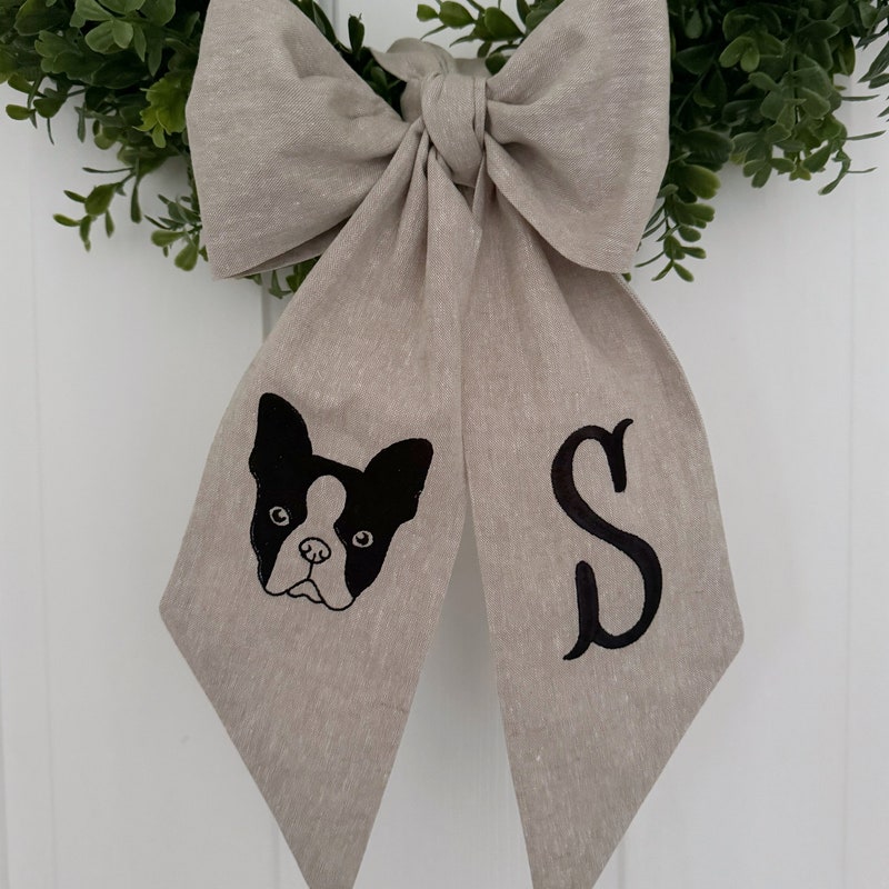 Floral Dog Bow Wreath Graphic Tee main image 1