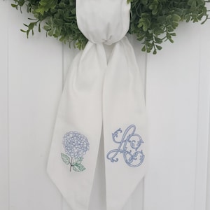 Intertwined Initial Wreath Sash - Customized Wedding Sash - Custom Door Decor - Wreath Sash - Personalized Gift - Monogrammed Gift