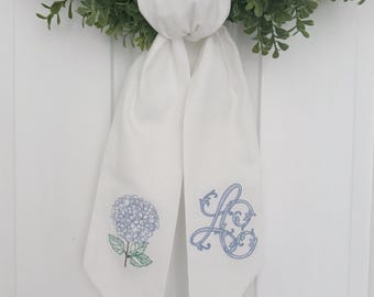 Intertwined Initial Wreath Sash - Customized Wedding Sash - Custom Door Decor - Wreath Sash - Personalized Gift - Monogrammed Gift
