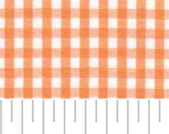 Fabric Finders Orange Gingham Fabric - Gingham Fabric - Cotton Fabric By the Yard - Orange Gingham Cotton Fabric