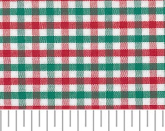 Fabric Finders Red and Green Check Fabric - Christmas Fabric - Cotton Fabric By the Yard -  Cotton Christmas Fabric