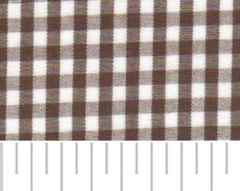 Fabric Finders Chocolate Gingham Fabric - Gingham Fabric - Cotton Fabric By the Yard - Brown Gingham Cotton Fabric - Face Mask Fabric