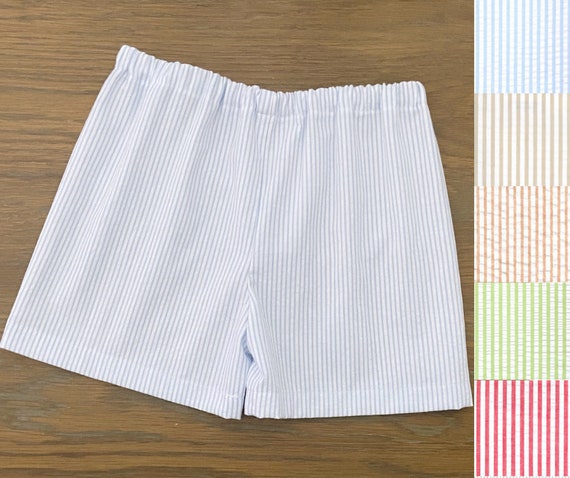 Seersucker Shorts - Toddler Boy Shorts - Seersucker Shorties - Baby Boy Shorts - Summer Shorts