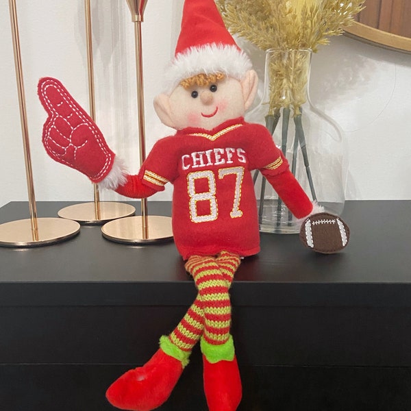 Personalized Elf Football Jersey - Elf Football Outfit - Visiting Elf Clothes - Elf Props - Elf Ideas - Elf Clothing - Elf Sports Uniform