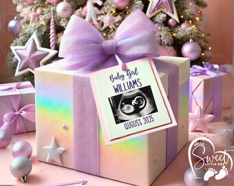 It's a Girl Christmas Gift Pregnancy Announcement, Christmas Baby Announcement, Simple Girl Reveal Digital Download, Christmas Baby Reveal