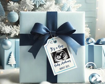 It's a Boy Christmas Gift Pregnancy Announcement, Christmas Baby Announcement, Simple Boy Reveal Digital Download, Christmas Baby Reveal