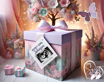 It's a Girl Christmas Gift Pregnancy Announcement, Christmas Baby Announcement, Simple Girl Reveal Digital Download, Christmas Baby Reveal