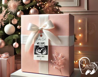 It's a Girl Christmas Gift Pregnancy Announcement, Christmas Baby Announcement, Simple Girl Reveal Digital Download, Christmas Baby Reveal