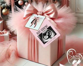 It's a Girl Christmas Gift Pregnancy Announcement, Christmas Baby Announcement, Simple Girl Reveal Digital Download, Christmas Baby Reveal