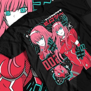 Unisex Darling Waifu Material Anime T-Shirt, Two Anime Woman Shirt