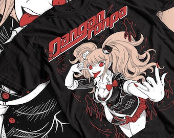 Junko Enoshima, Danganronpa, Anime Tee, Funny Shirt, Girls, Nagito Komaeda Gundam Tanaka Danganronpa Aesthetic Vaporwave Video Game Otaku