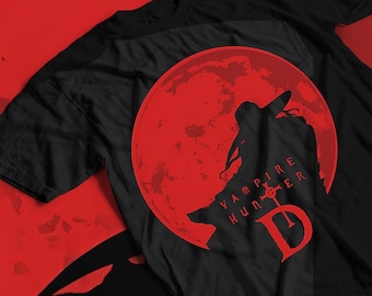 Unisex Vampire Hunter D: Bloodlust Retro Anime T-Shirt, Manga Shirt
