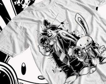 T-shirt unisex Sam and Max Gaming, maglietta retrò per videogiochi