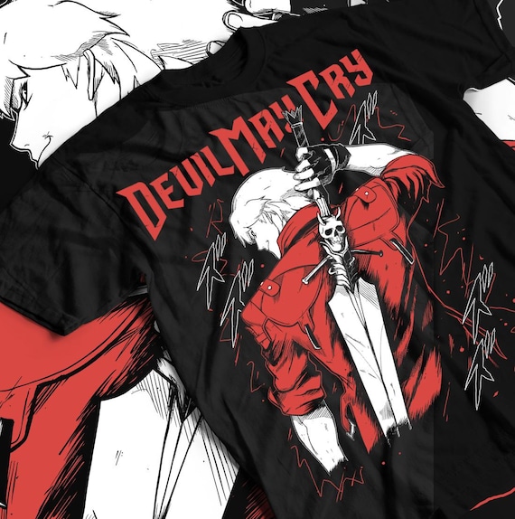 Dante Shooting DMC Premium Unisex T-shirt, May Cry DMC3 Tee, Devil 