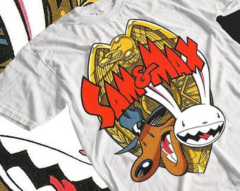 Maglietta unisex Sam and Max Gaming, maglietta retrò per videogiochi