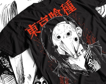 Camiseta de manga de terror de chica espeluznante, camiseta unisex gótica oscura, camiseta de manga de anime inactiva, disfraz de Halloween, ropa de anime espeluznante