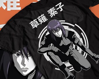 攻殻機動隊 草薙素子 プリント アニメ Tシャツ 古着 L 黒 ブラック GHOST IN THE SHELL / 攻殻機動隊 Vintage Anime Tee | 110 vintage