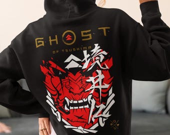 Ghost of Tsushima Hoodie, Jin Sakai T-Shirt, Sakai Clan, Japan T Shirt Clothing, Gift Ideas, Oni T-Shirt, Unisex Shirt