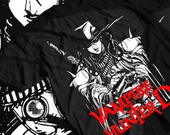 Vampire Hunter D T-shirt, Hideyuki Kikuchi, Japanese Shirt, Horror Anime Shirt, Manga Shirt, Unisex Jersey Short Sleeve Tee