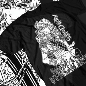 Unisex Rose of Versailles Oscar François de Jarjayes Retro Anime T-Shirt, Manga Shirt