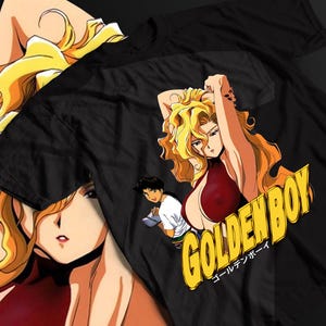 Retro Anime T-Shirt, Unisex Heavy Cotton Tee, Golden Boy, Kintaro Oe, Waifu Shirt, Manga Tee