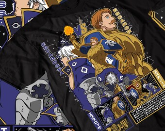 Anime Shirt, Anime T-Shirt - Japanisches Otaku T-Shirt für Anime-Fans, Manga-Liebhaber - Kawaii Cartoon Graphic Top, Cosplay Kostüm - Unisex Heavy