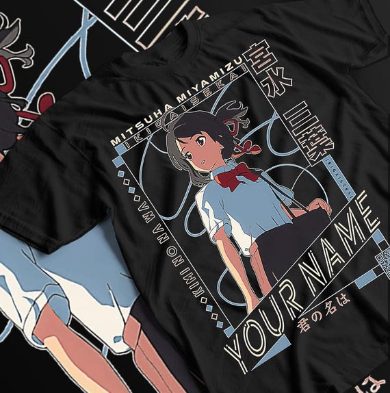 君の名はシャツ、ユニセックスTシャツ、日本のアニメトップス、アニメ