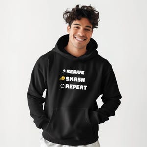 Felpa con cappuccio Pickleball Serve Smash Repeat, felpa con cappuccio unisex, regalo perfetto per il pickleball, amante del pickleball