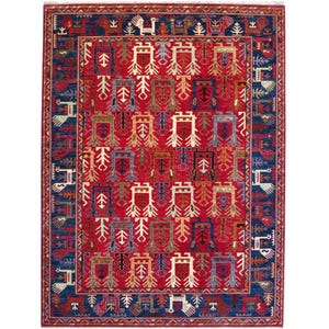 9x12 Handmade Afghan Wool Rug – Large Oriental Area Rug, Hand-Knotted Persian Carpet, Traditional Rug for Living Room, Boho Rug for Bedroom
