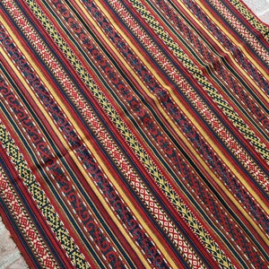 5x6 Vintage Striped Flatweave Rug - Handwoven Afghan Kilim Rug - Uzbek Tribal Rug - Antique Wool Rug - Oriental Kilim Carpet, Boho decor Rug