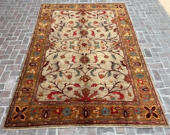 8x11 Hand Knotted Persian Style Rug – Luxurious Afghan Woolen Carpet - Oriental Area Rug - Large Bohemian Rug for Living Room - Bedroom Rug