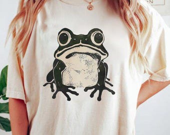 Funny Unimpressed Frog PNG T-Shirt Design (Digital Download)
