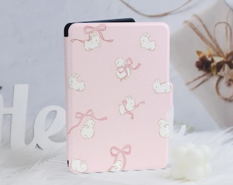 Bow Tie Rabbit Kindle Personalized Case For Paperwhite 1/2/3/4, Paperwhite Case, Paperwhite 6"/7", Kindle 2019/2022, Kindle Paperwhite Case