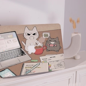 Office Cats Pattern Pro Mac Protective Case Personalized Name For Macbook Air 11/13/15,Pro15/16 Apple Laptop 2025 2024 Macbook Cover