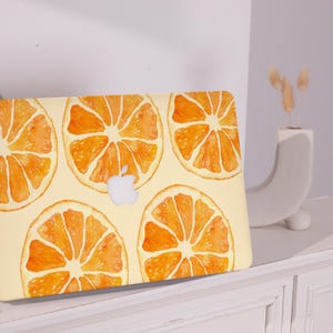 Vibrant Orange Pattern Pro Mac Protective Case Personalized Name For Macbook Air 11/13/15,Pro15/16 Apple Laptop 2025 2024 Macbook Cover