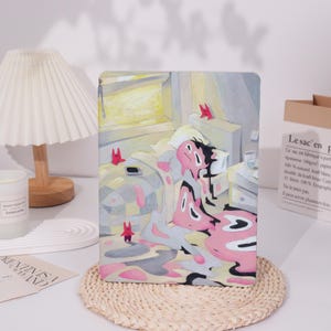 Surreal Bedroom Art Personalized 360 Rotating iPad Case with Pen Slot for Pro 13, Air 13 inch, iPad Pro 12 11, iPad 10 9, iPad Air 11&quot; 5 4