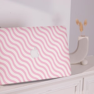 Pink Wave Pro Mac Protective Case Personalized Name For Macbook Air 11/13/15,Macbook Pro15/16 Apple Laptop 2025 2024 Macbook Cover