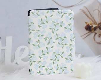 Blue Hydrangea Kindle Personalized Case For Paperwhite 1/2/3/4, Kobo Case, Paperwhite 6"/7", Kindle 2019/2022/2024, Kindle Paperwhite Case